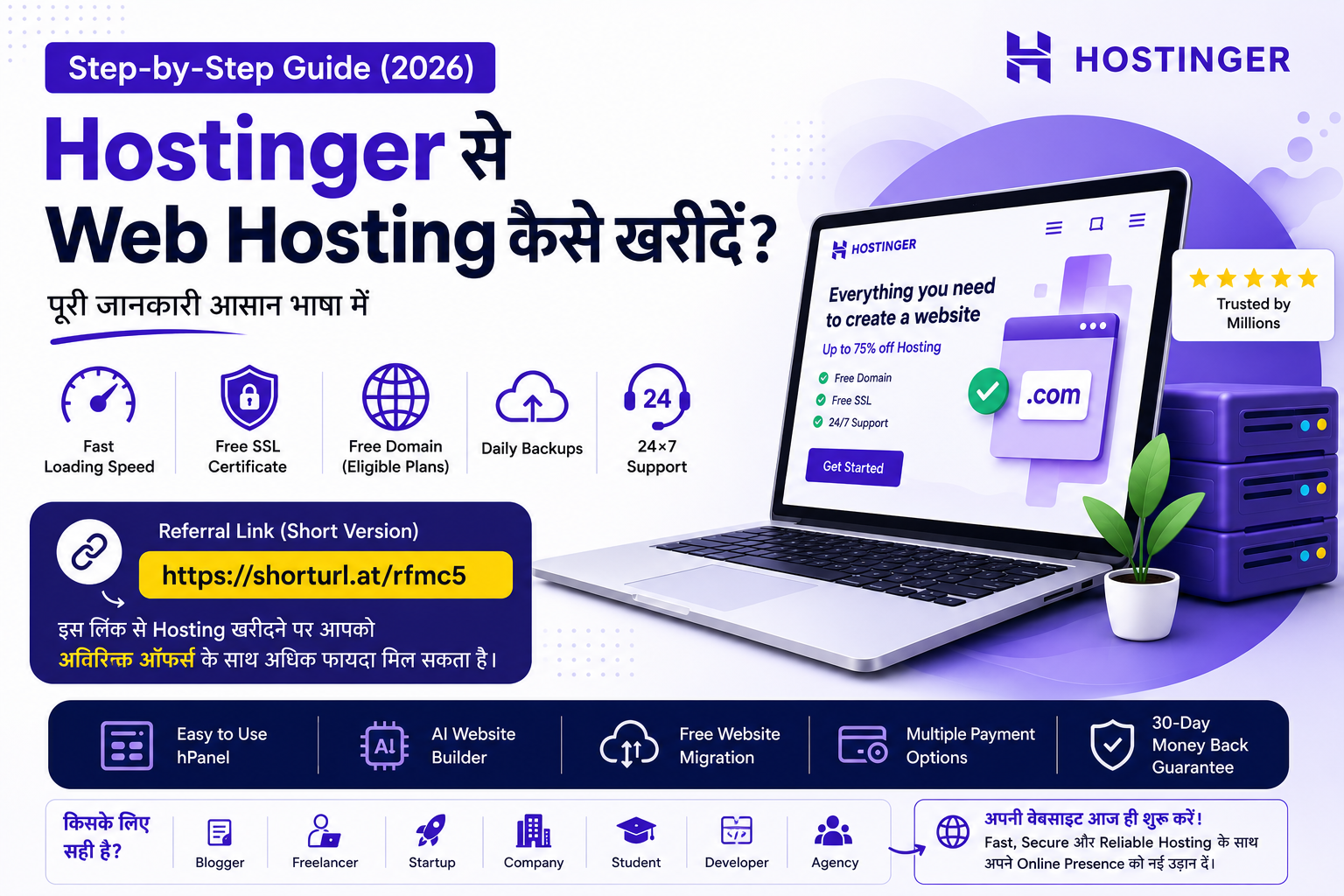 Hostinger से Web Hosting कैसे खरीदें? (Step-by-Step Guide 2026)