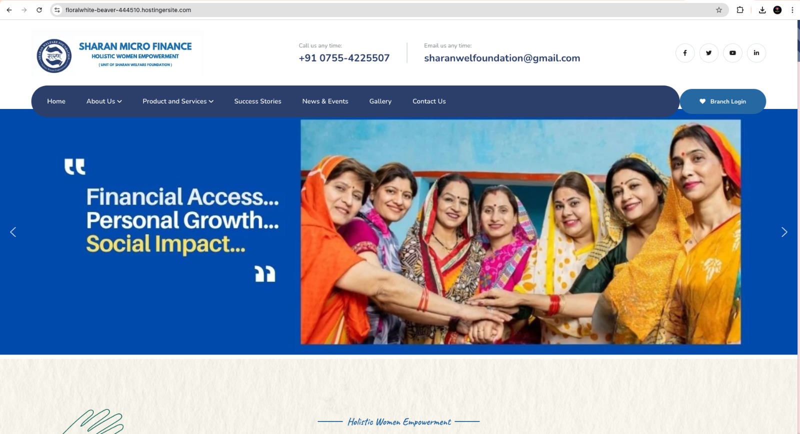 Sharan Welfare Sociecty Screenshot