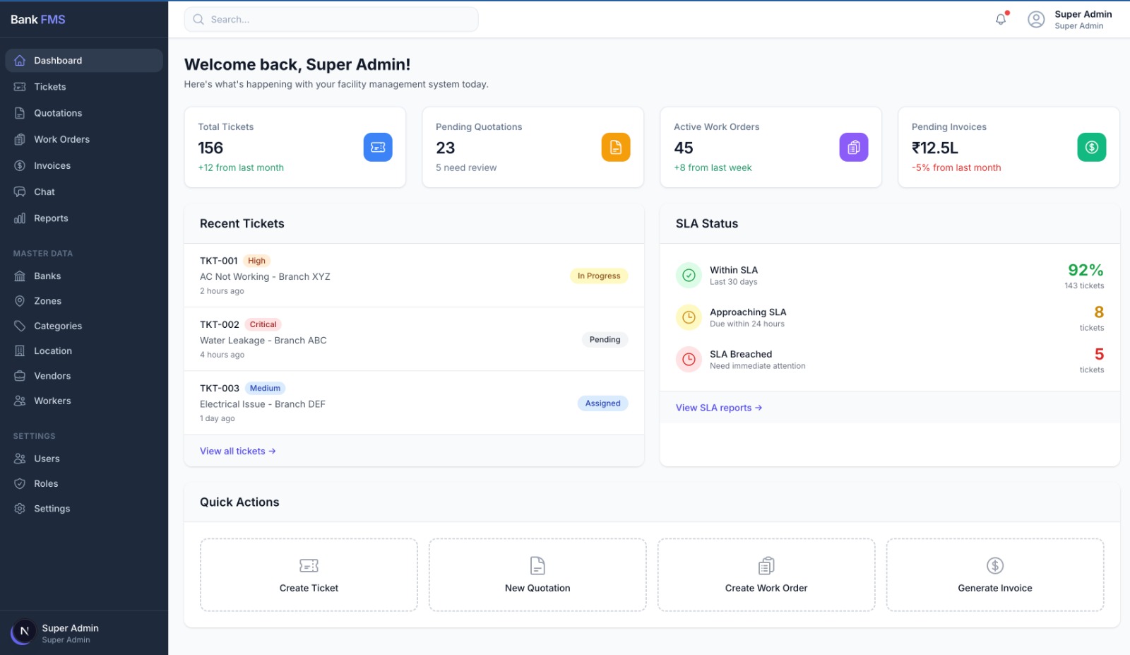 Ticket Management System Screenshot