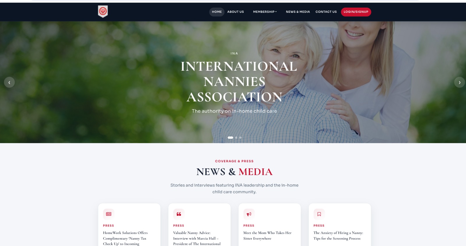 Nanny Association Screenshot