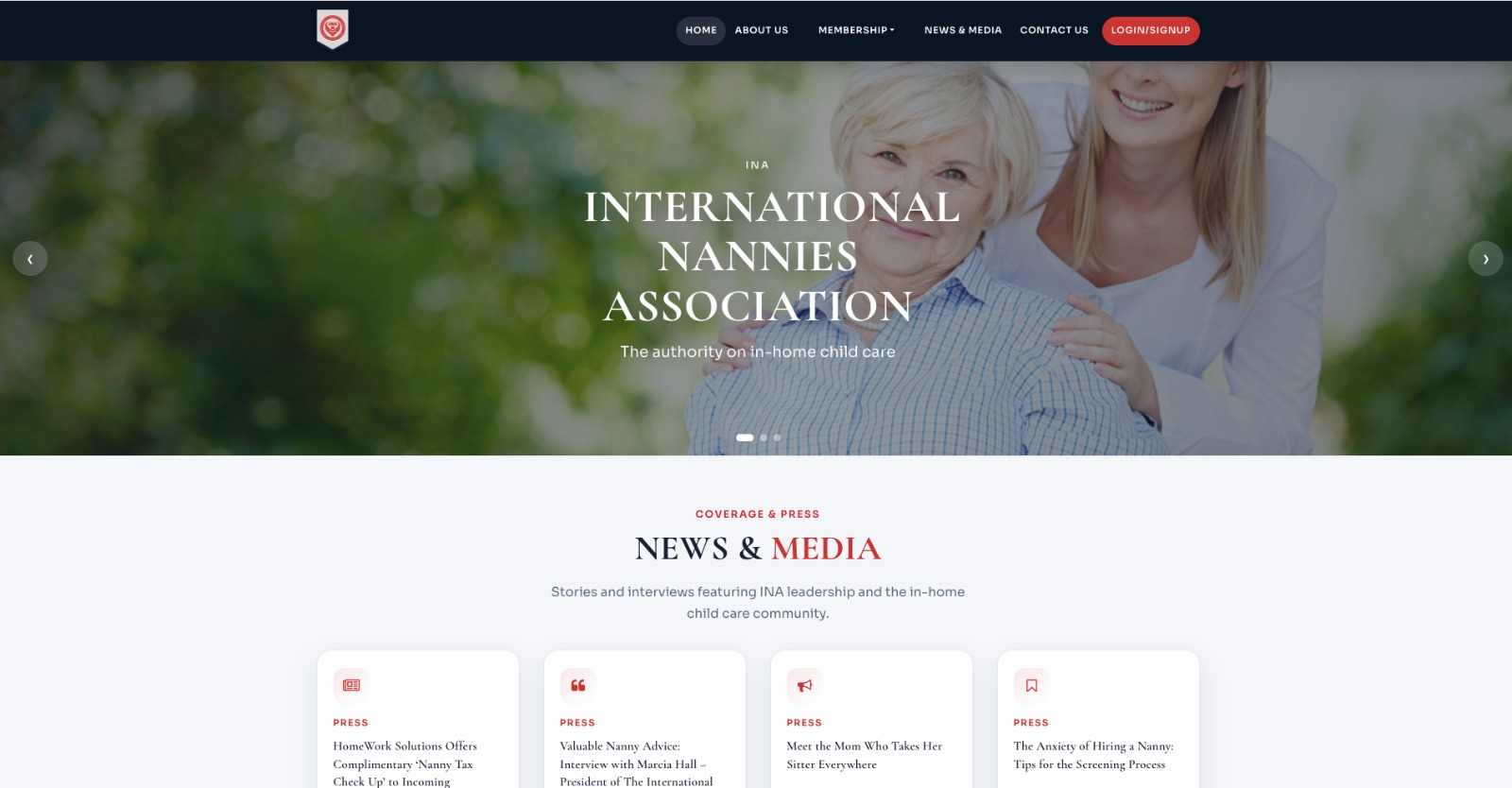 Nanny Association Screenshot